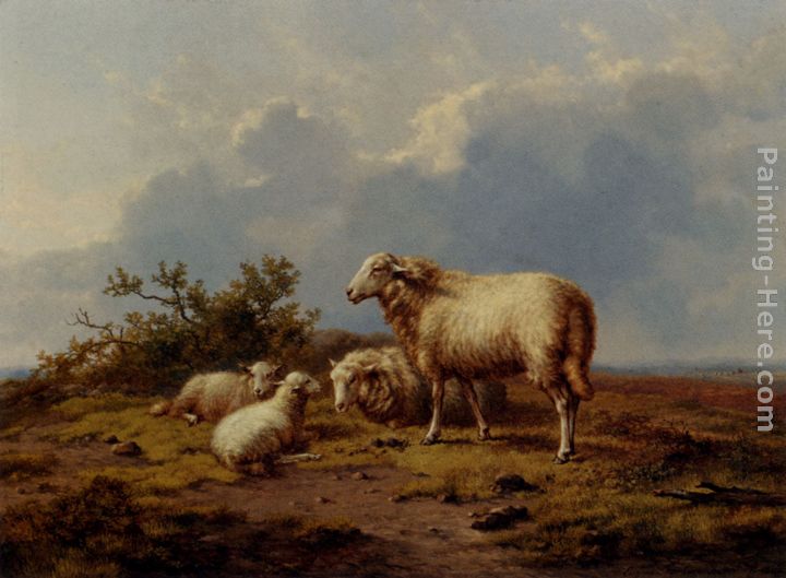 Sheep In The Meadow painting - Eugene Verboeckhoven Sheep In The Meadow art painting